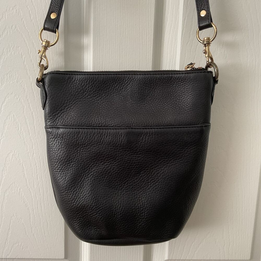 Vintage J. Crew Bucket Bucket Crossbody Leather Bag